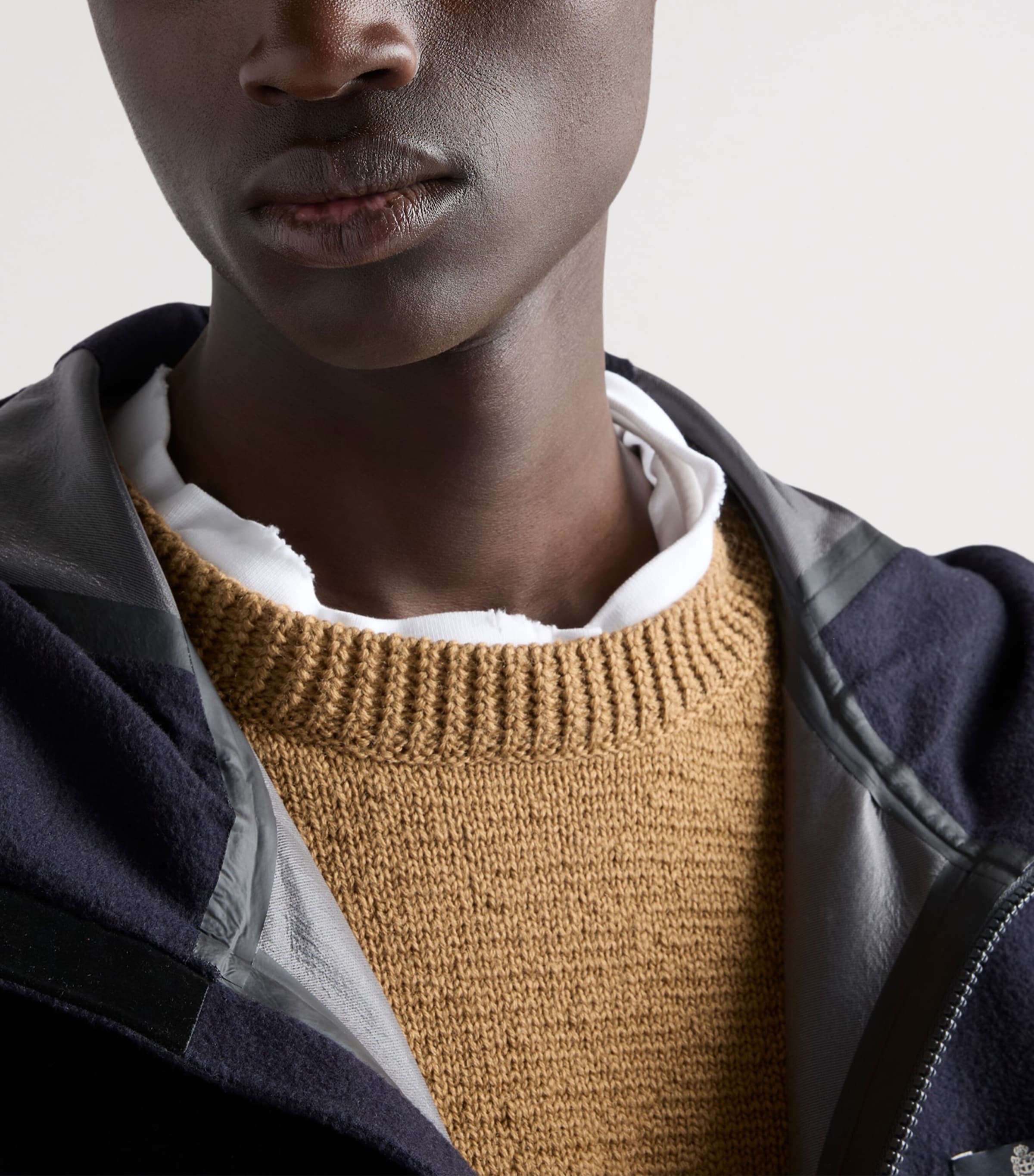 Cashmere-Blend Hooded Jacket F0008 Image 3