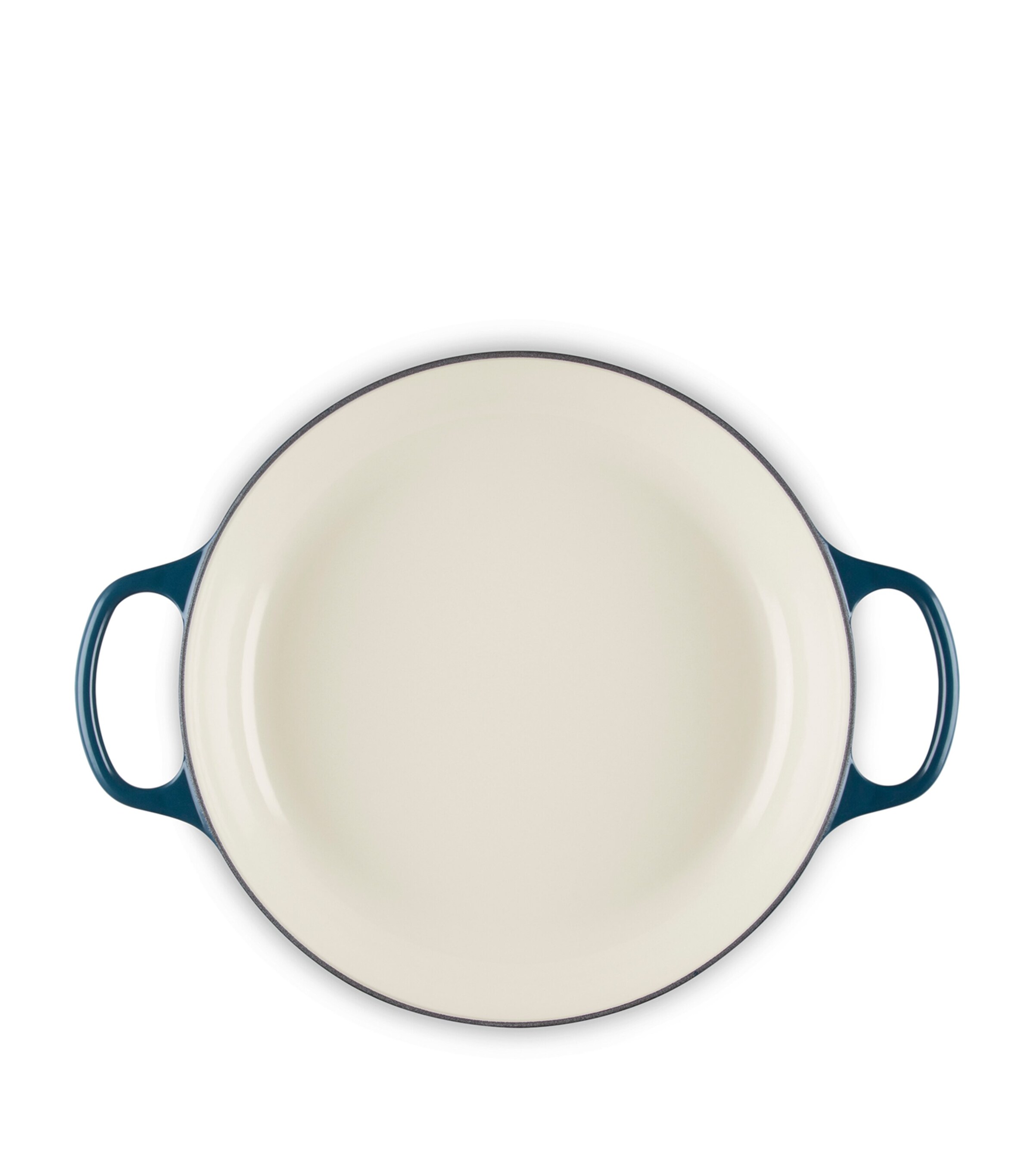 Enamelled Cast Iron Shallow Casserole Dish (30cm) BLUE Image 5