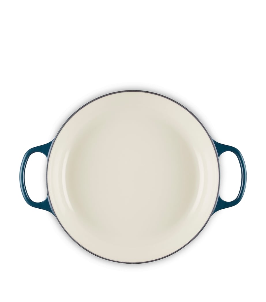 Enamelled Cast Iron Shallow Casserole Dish (30cm) NO COLOUR Image 5