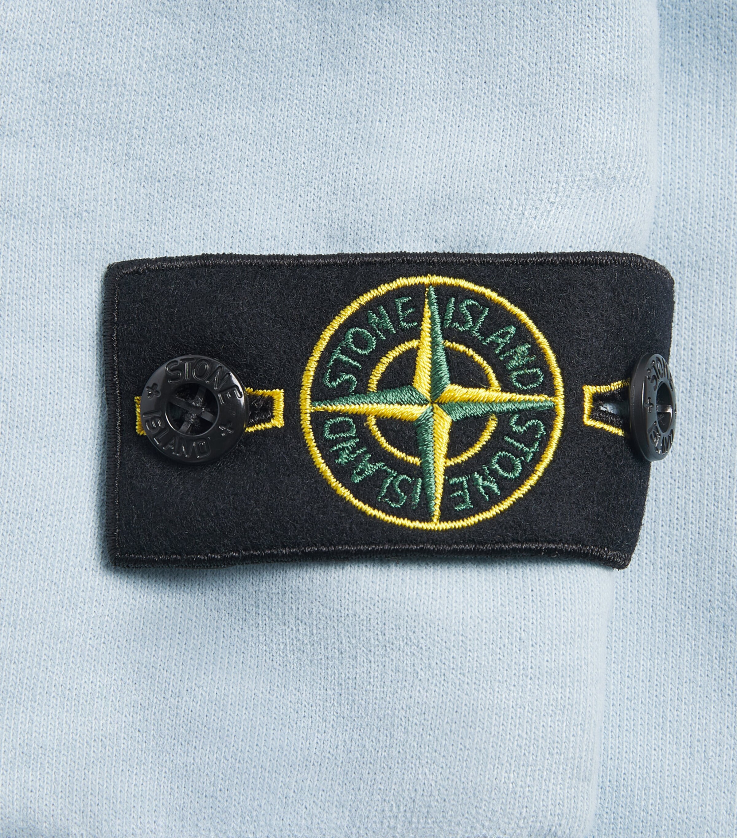 Stone Island Junior Cotton Badge Sweatpants (2-14 Years) Powder Blue Image 2