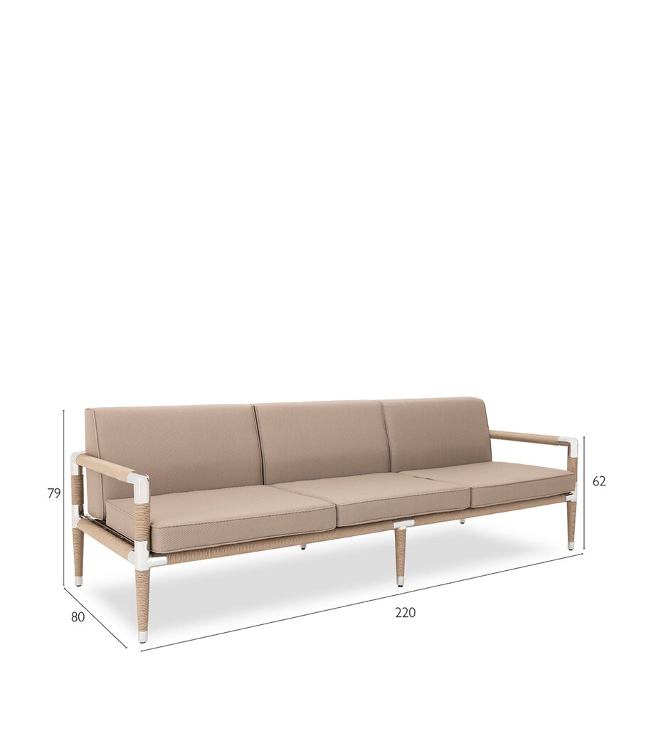 Marina Outdoor 3-Seater Sofa NATURAL Image 8