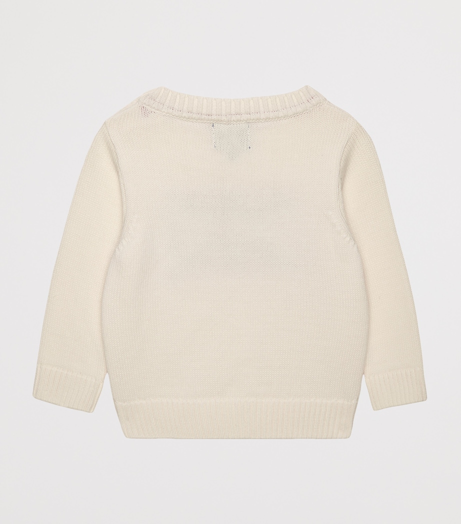 Trotters Cotton George Sweater (3-24 Months) Off White Image 2