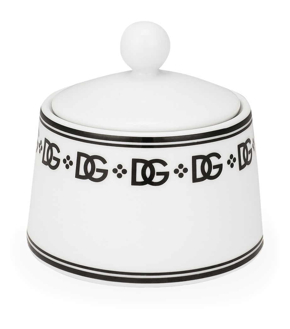 Porcelain DG Logo Sugar Bowl U0082-DG LOGO BORDO Image 1