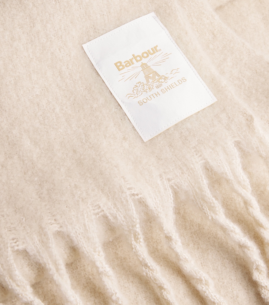 Felt-Effect Logo Ellison Scarf OATMEAL Image 4