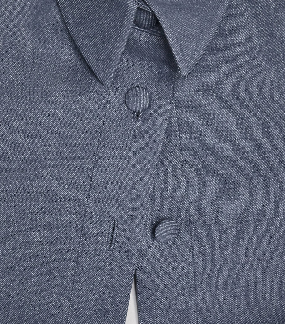 Wool Cropped Blazer JEANS TAUPE Image 5