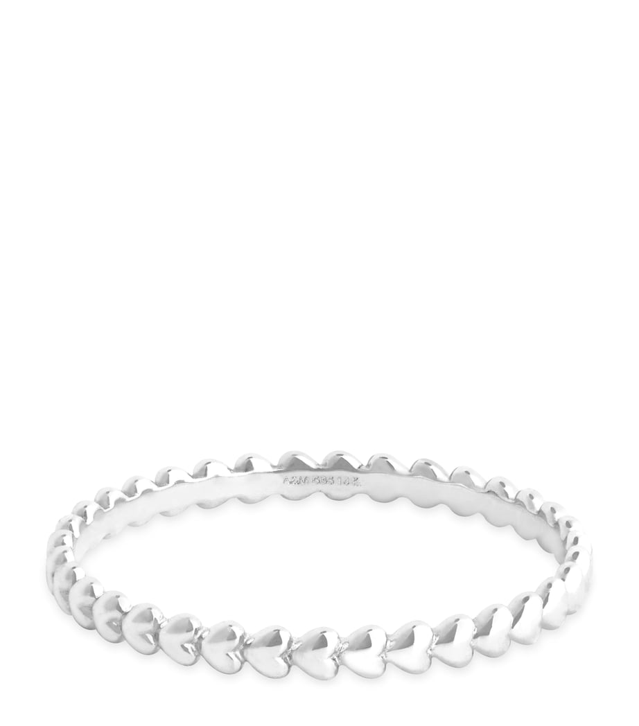 Astrid & Miyu White Gold Heart Ring White Gold Image 1