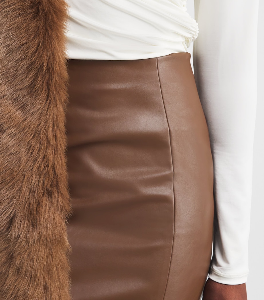 Faux Leather Jenna Mini Skirt 4782 SABA Image 6