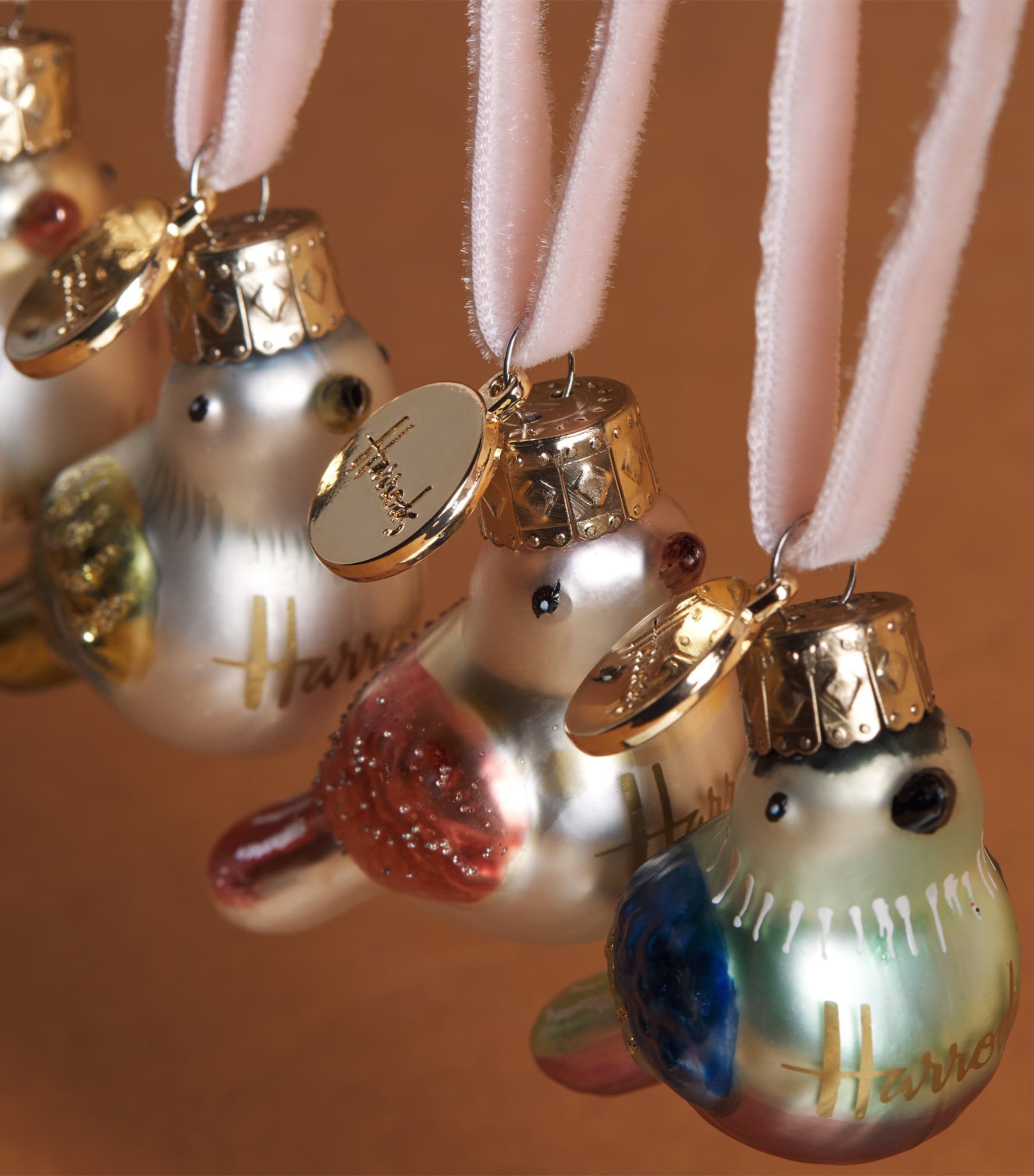 Harrods Calling Birds Tree Decoration (Set of 4) Image 2