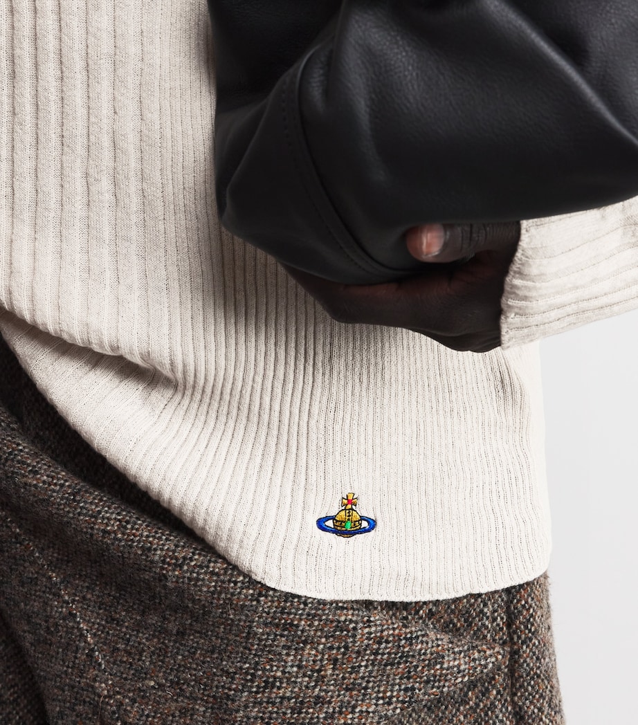 Cotton-Cashmere Tegan Henley Shirt A402 DUSTY WHITE Image 6