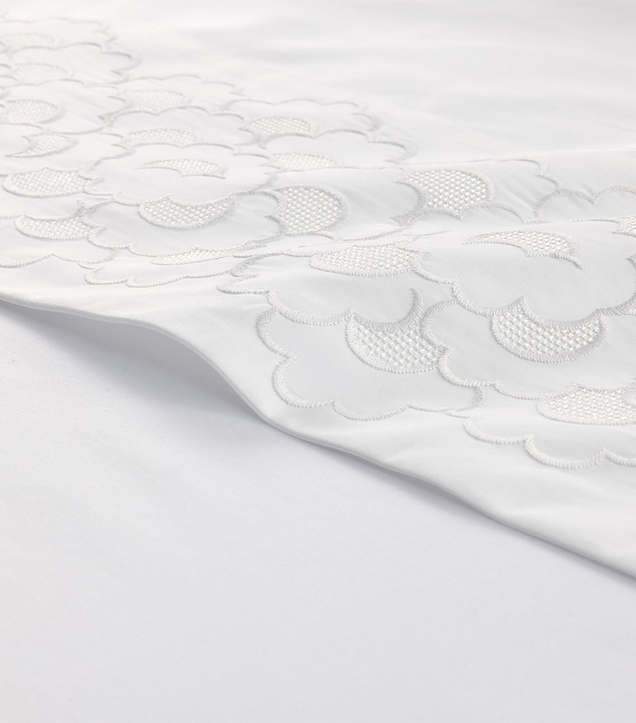 Festons Double Flat Sheet (240cm x 295cm) BLANC Image 3