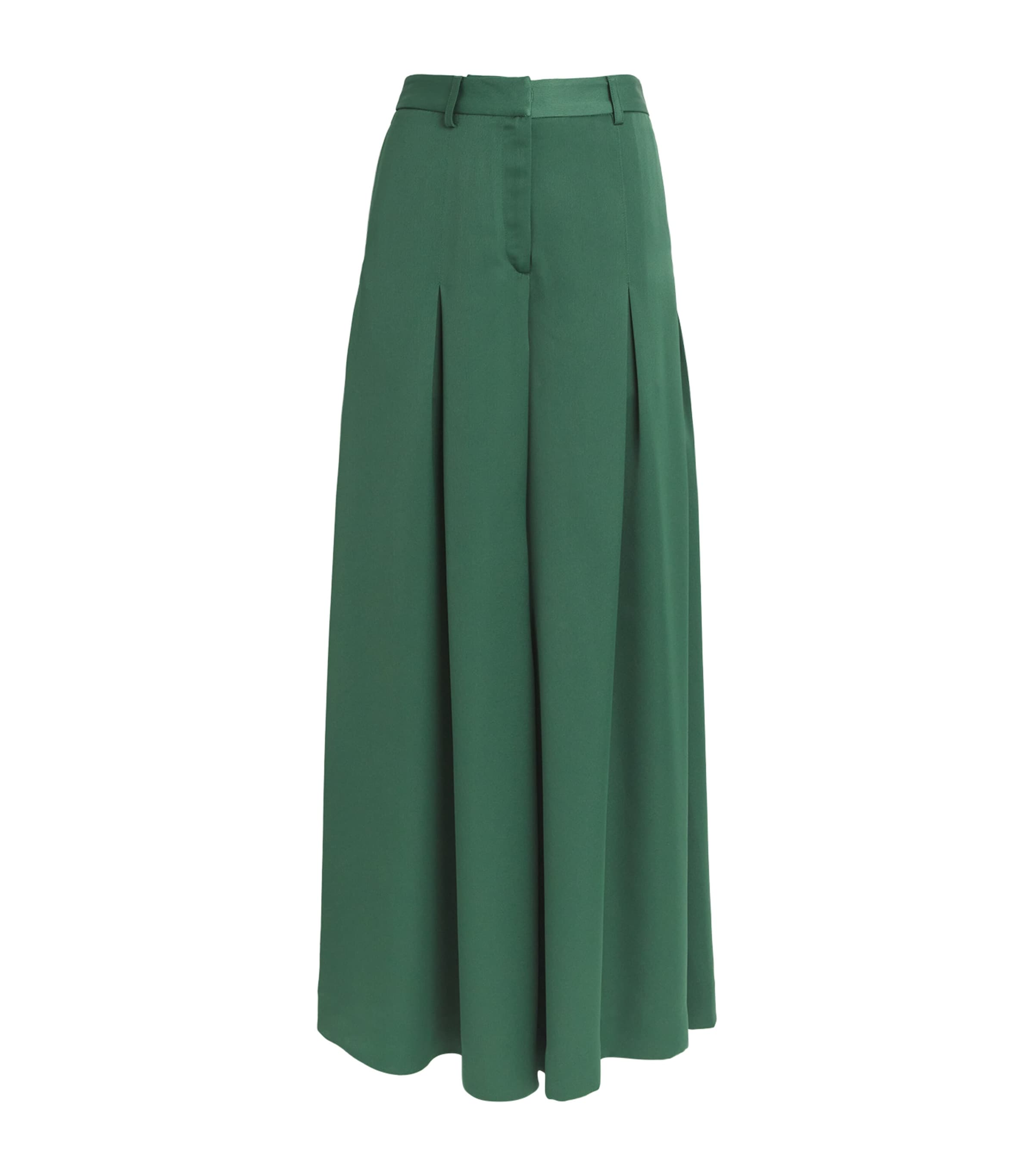 Palmer Harding Wool-blend Honesty Opens Trousers In Green