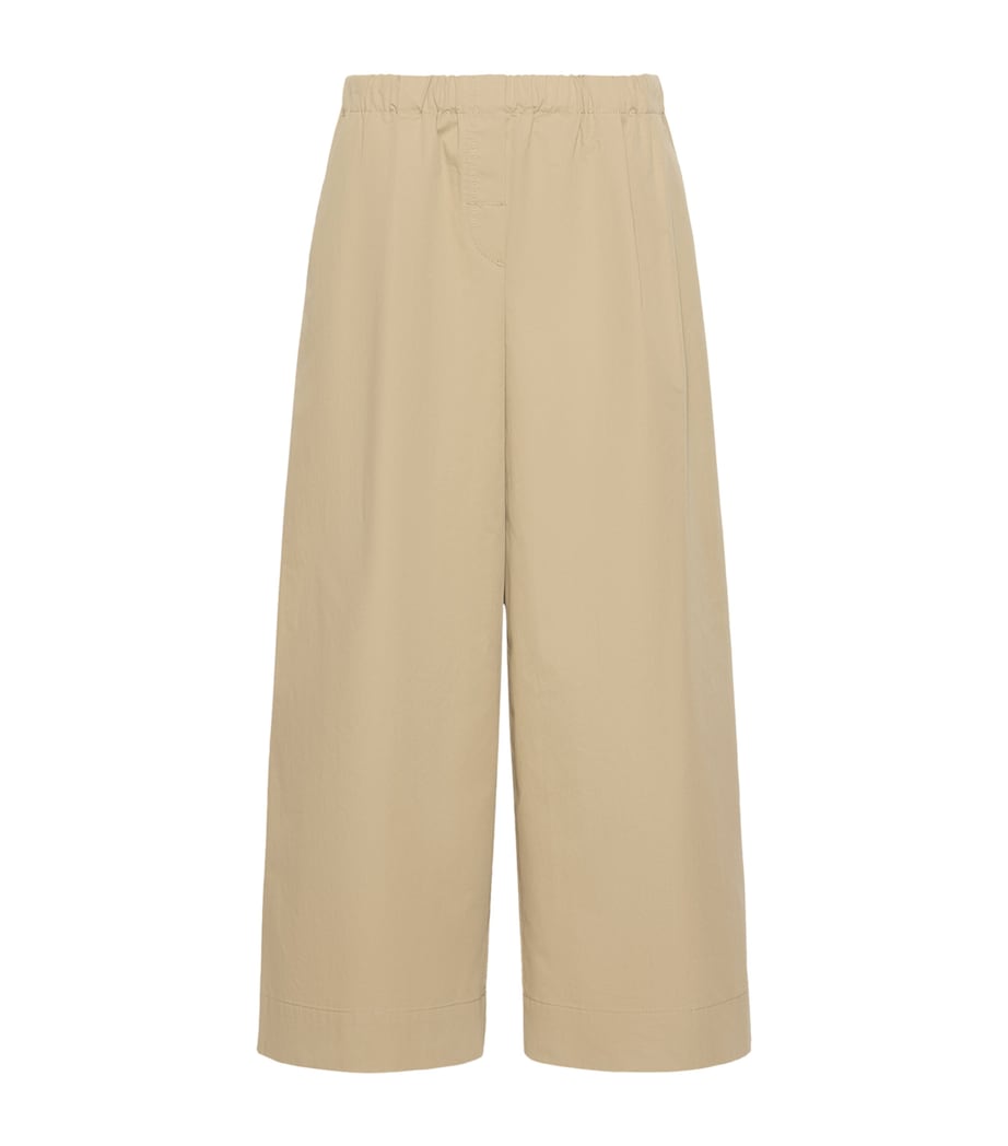 Weekend Max Mara Womens Cotton Flared Trousers Beige Image 1
