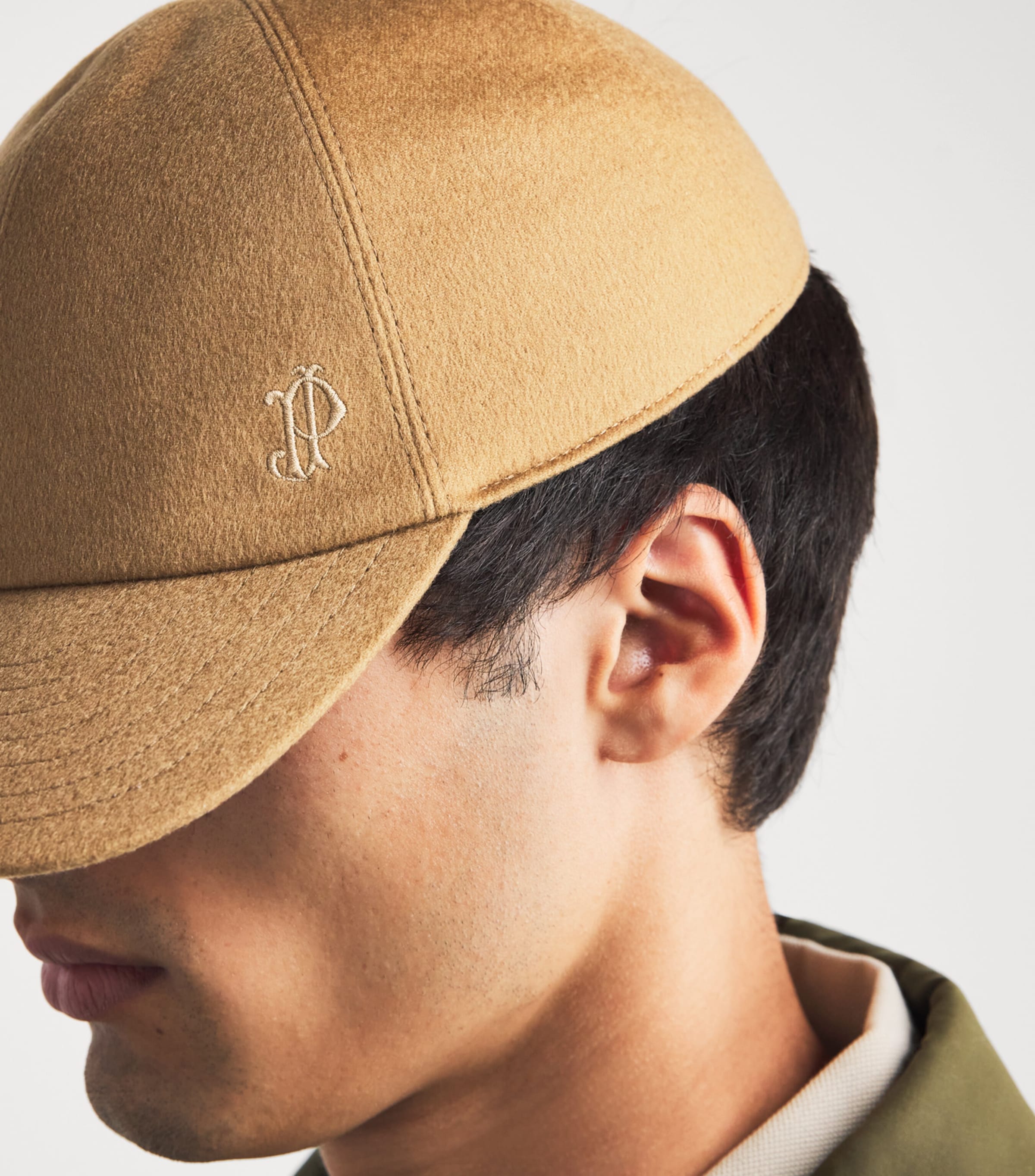 Purdey Cashmere Embroidered Baseball Cap Cam Image 2