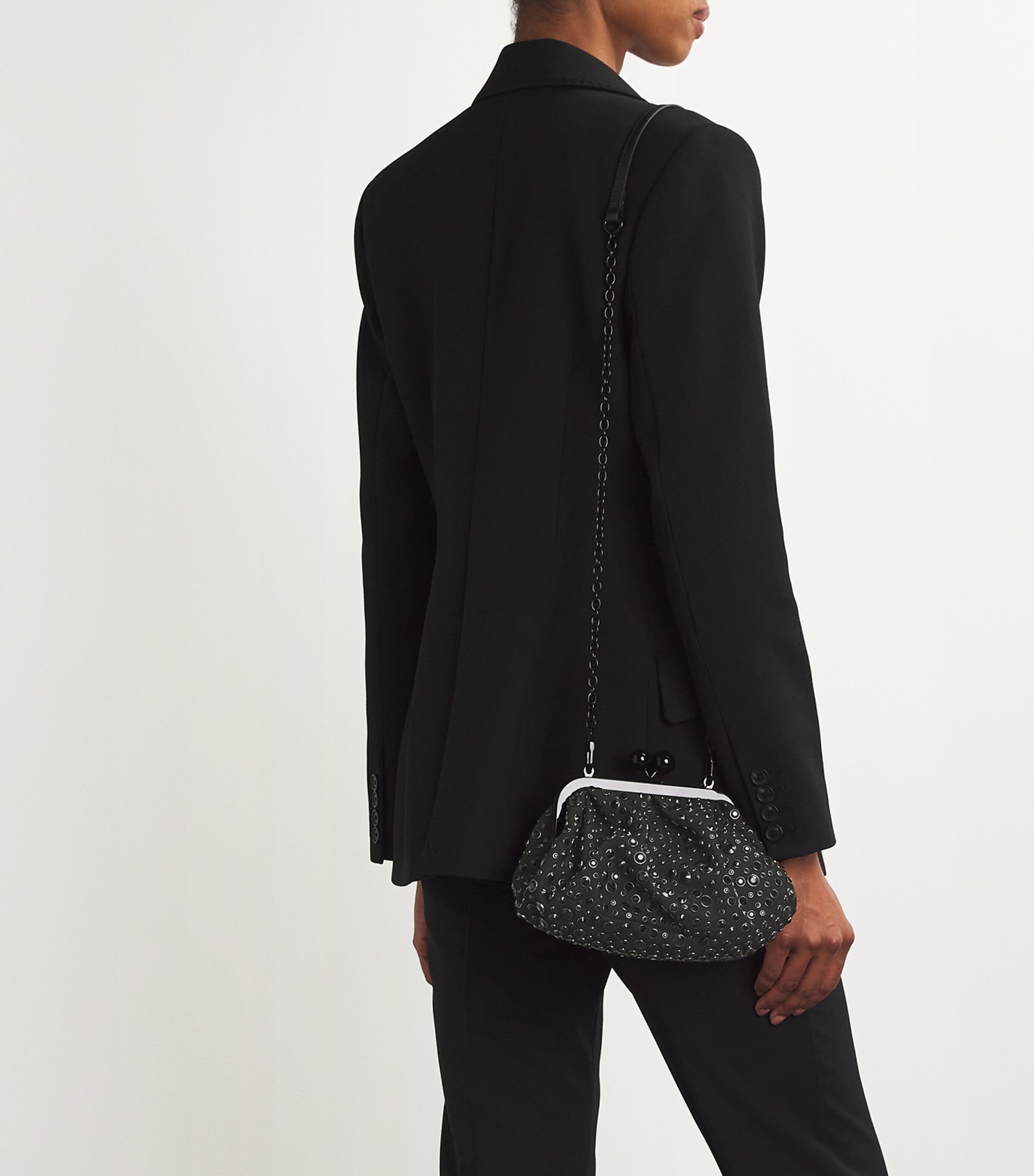 Weekend Max Mara Black Small Embellished Pasticcino Clutch Bag