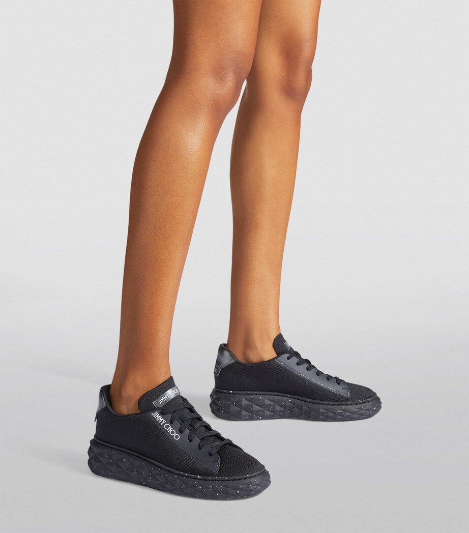 Diamond Light Maxi Leather Sneakers V BLACK Image 6