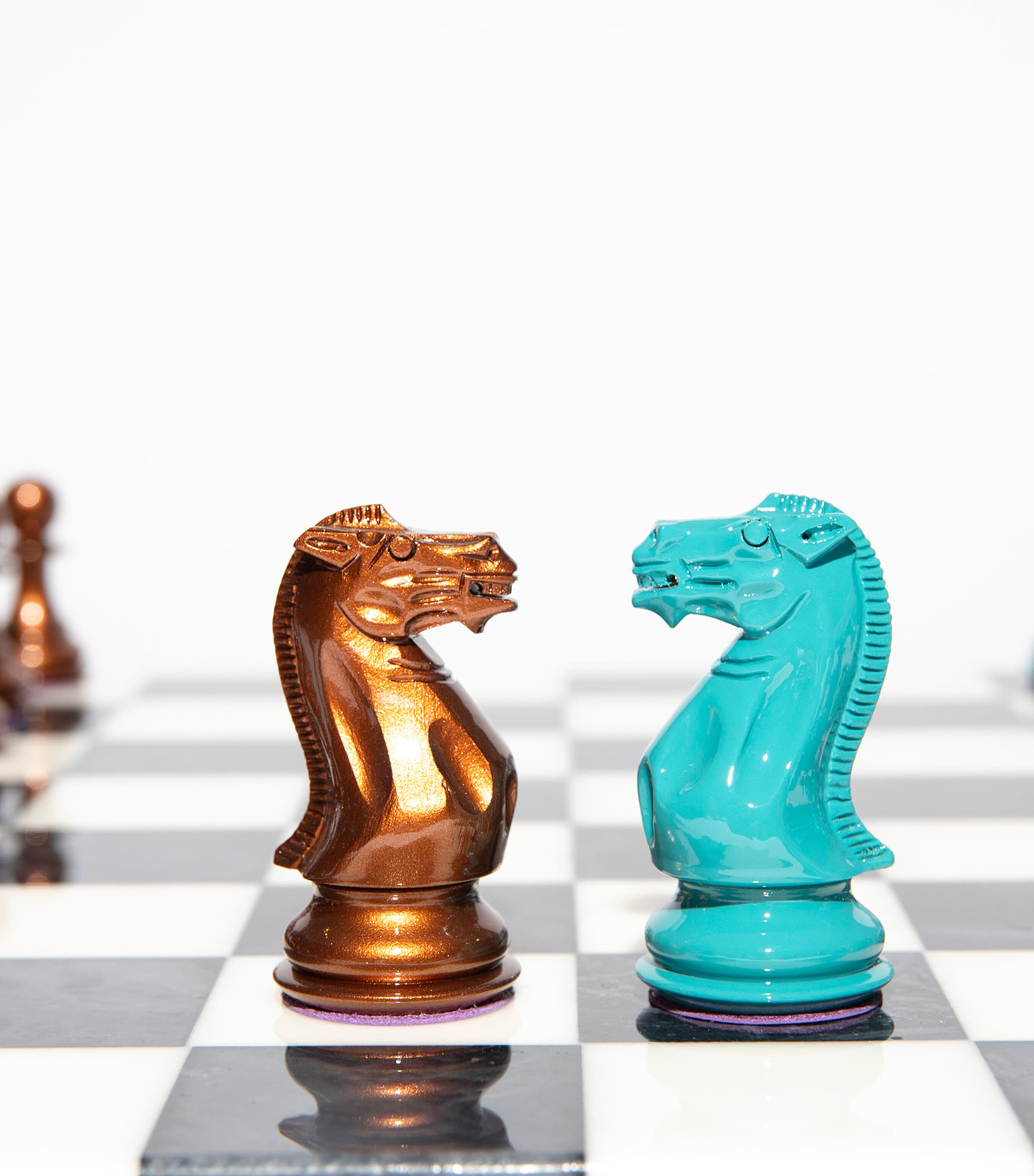 Alabaster-Board Bold Chess Set COPPER Image 2