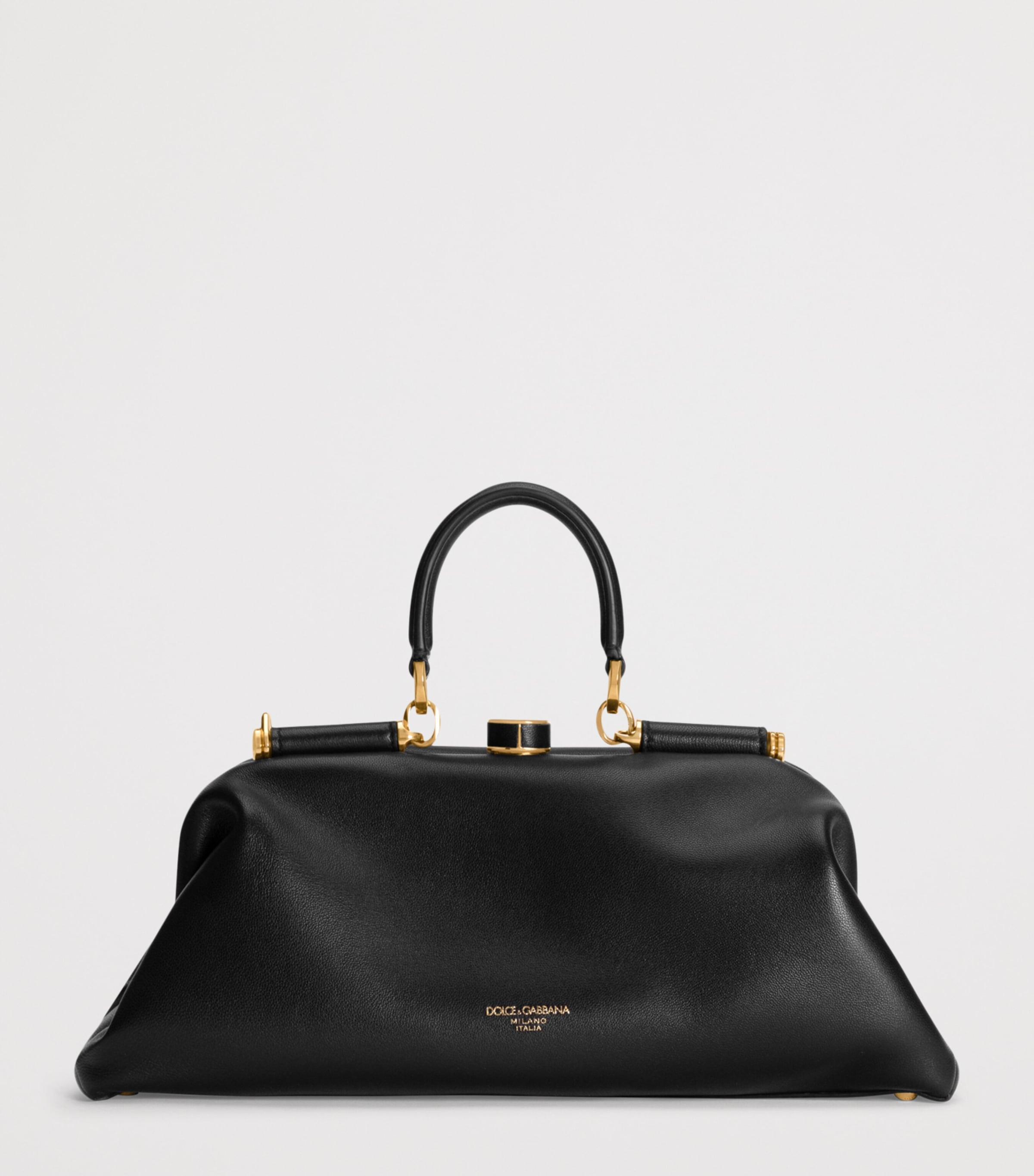 Dolce&Gabbana Leather Shoulder Bag Black Image 5