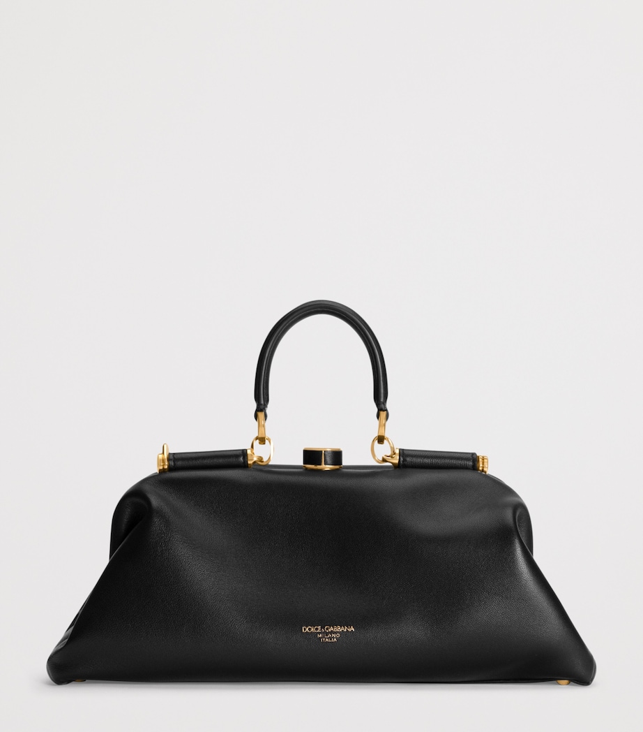 Dolce&Gabbana Leather Shoulder Bag Black Image 5
