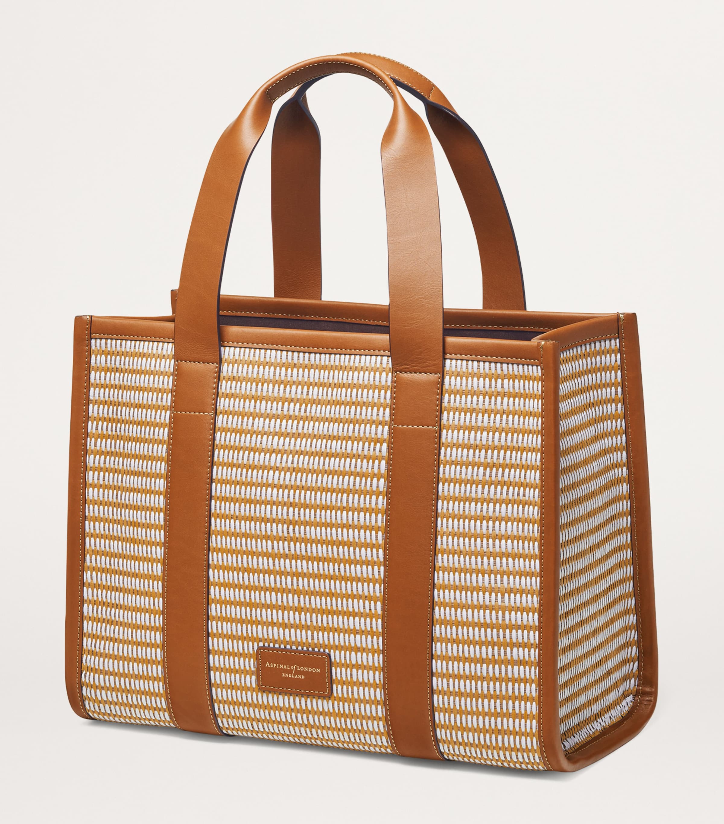 Small Raffia Henley Tote Bag NEUTRAL Image 3