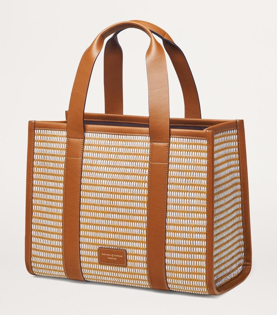 Small Raffia Henley Tote Bag NEUTRAL Image 3