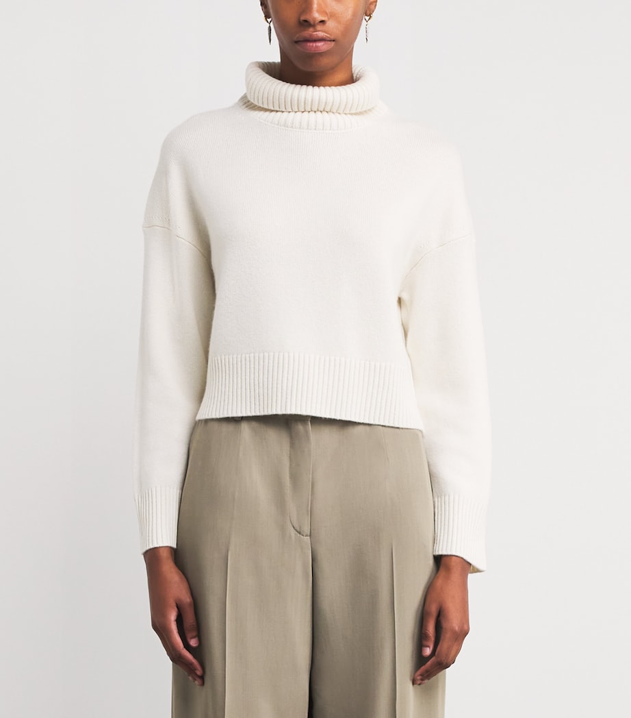 Cashmere-Blend Rollneck Sweater ECRU Image 3