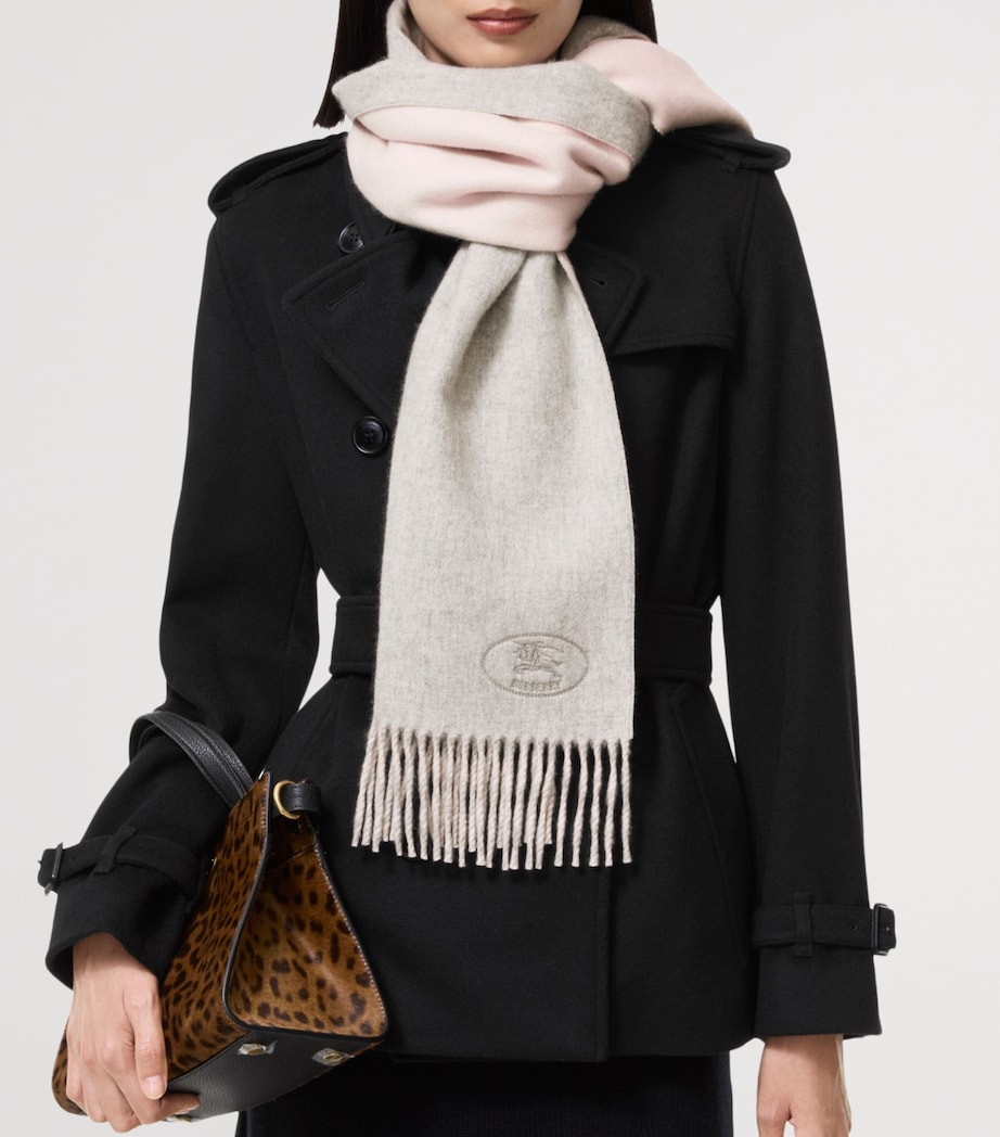 Burberry Cashmere EKD Stamp Scarf Mitten/bow Image 2