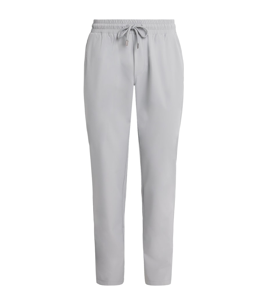 Corneliani Mens Technical Fabric Drawstring Sweatpants Gry Melange Stl Image 1