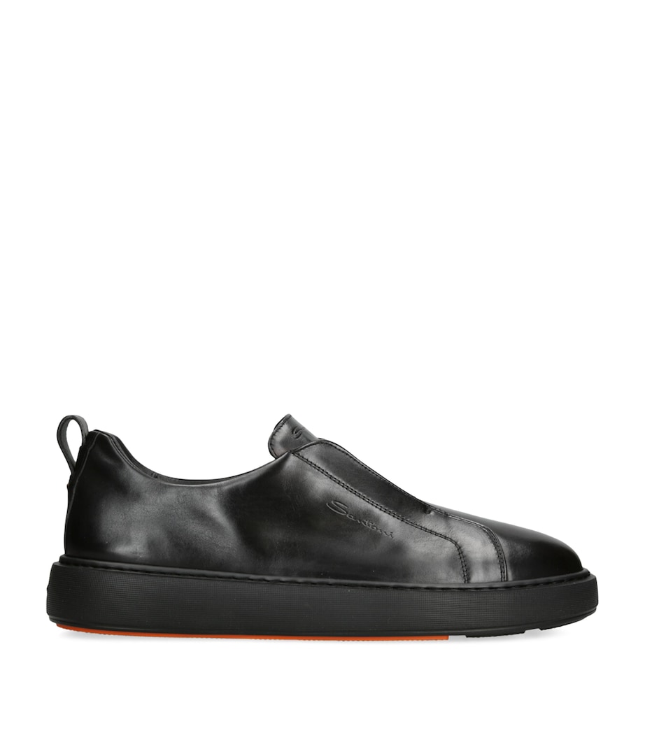 Leather Clean Icon Sneakers BLACK Image 1