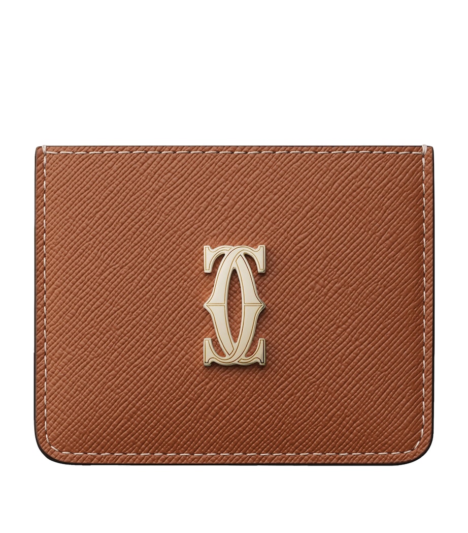 Leather C de Cartier Card Holder CARAMEL Image 1