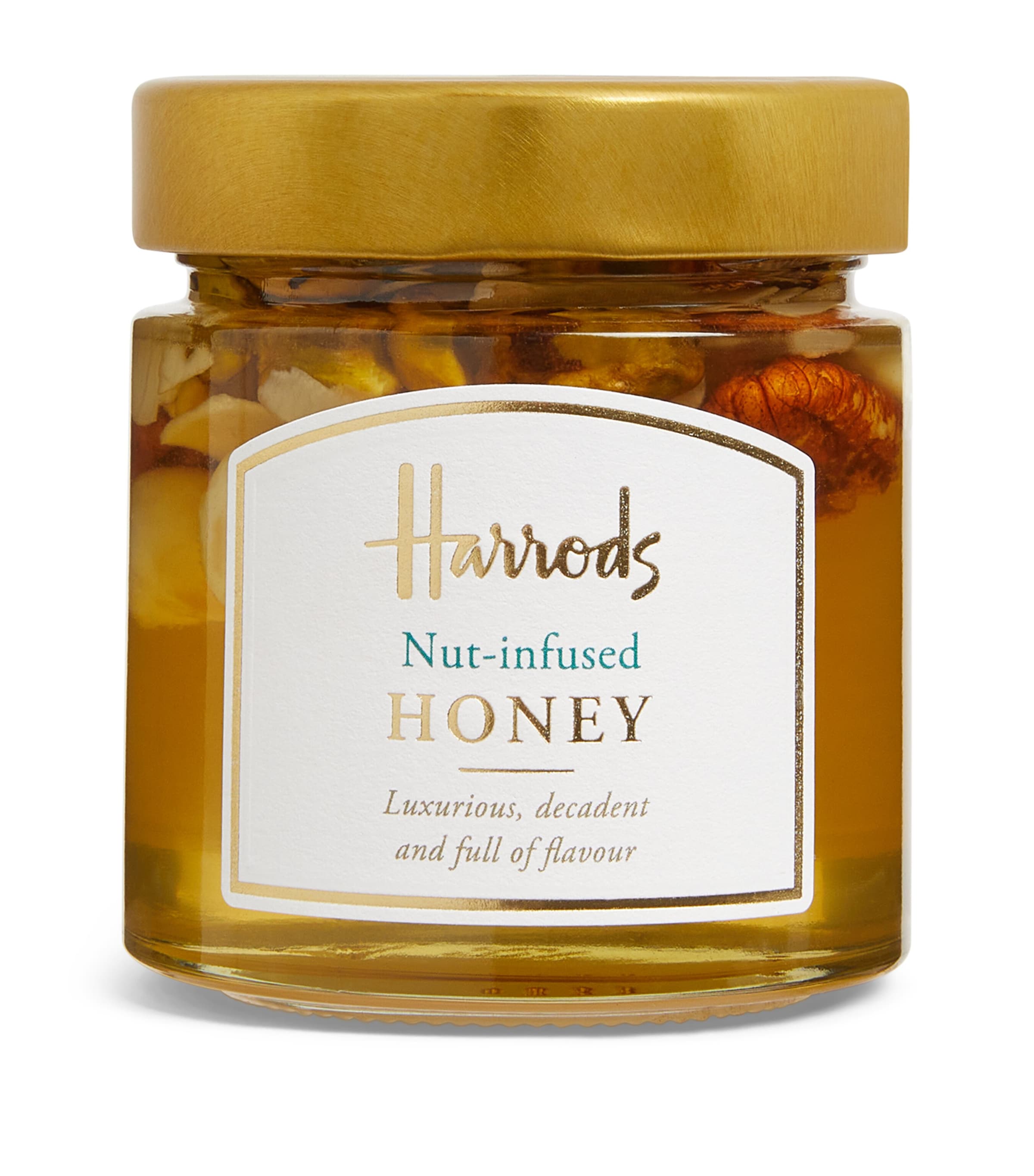 Harrods Nut-Infused Stuffed Acacia Honey (240g) | Designers | Harrods | Food | Free From | Halal | Honey
