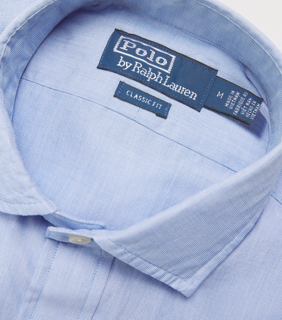 Cotton End-on-End Shirt BLUE WHITE Image 5