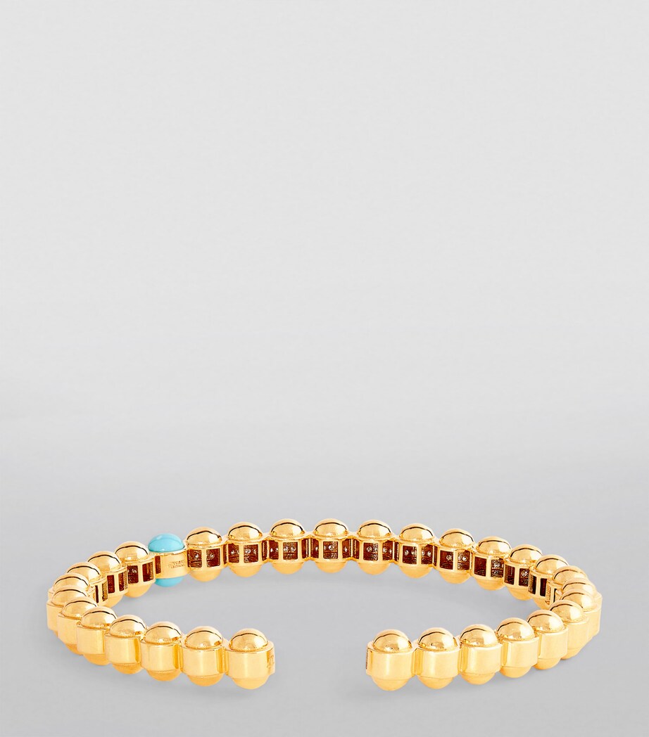 L'ATELIER NAWBAR Yellow Gold, Diamond and Enamel The Cobalt Bangle Yellow Gold Image 2