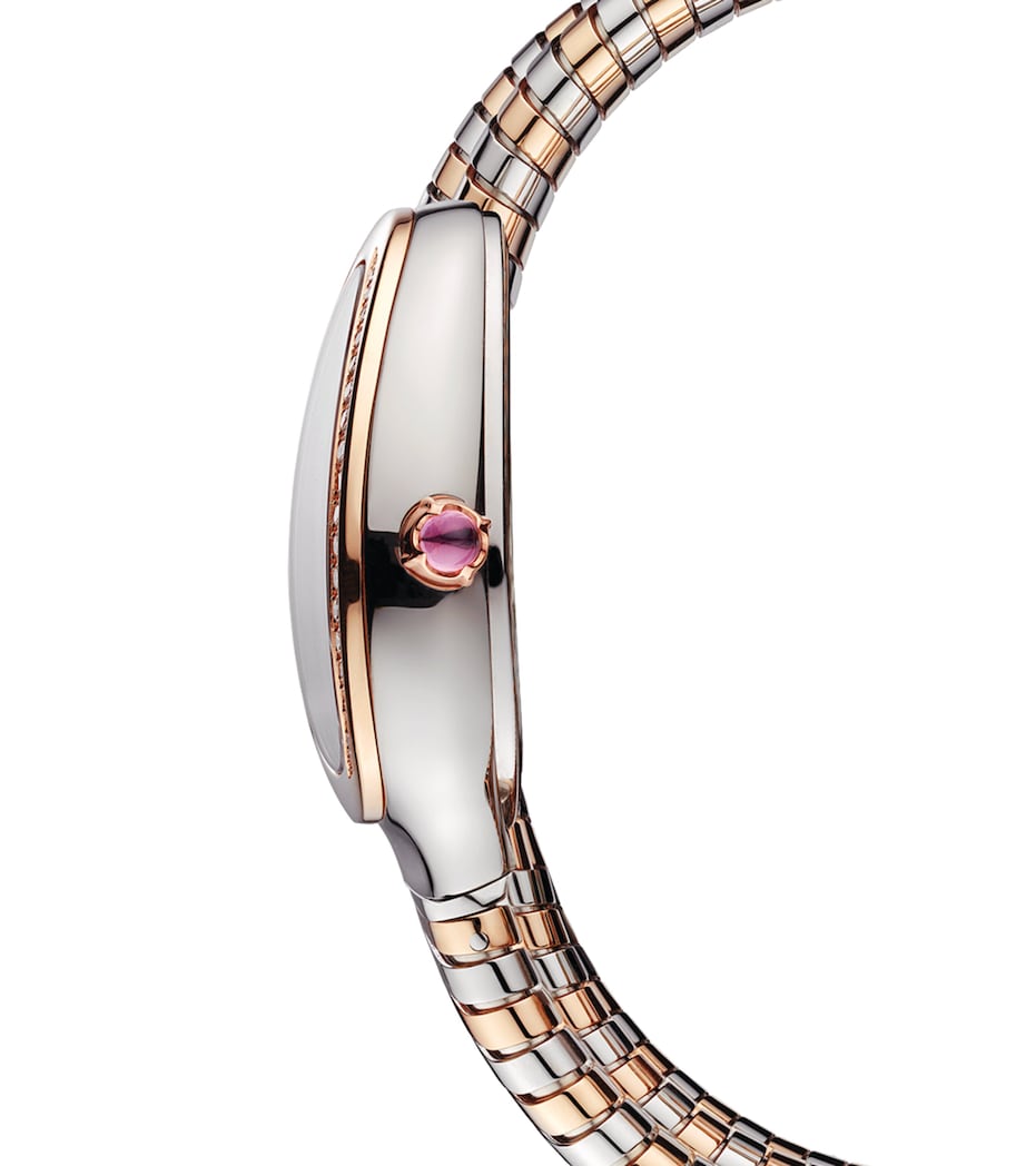 Rose Gold, Stainless Steel, Diamond and Rubellite Serpenti Tubogas Watch 35mm GREY Image 3
