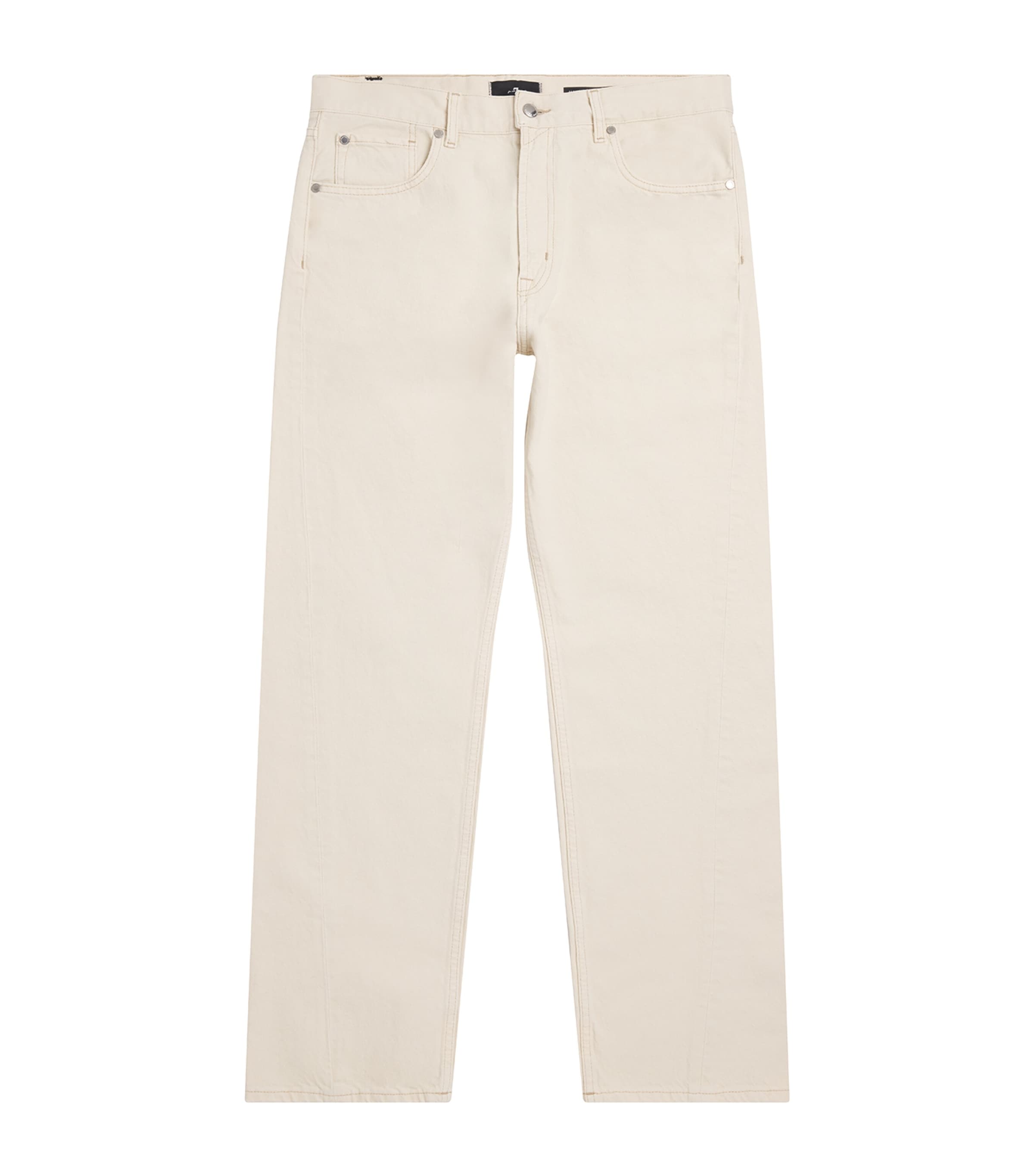 7 For All Mankind Modern Straight Jeans In White