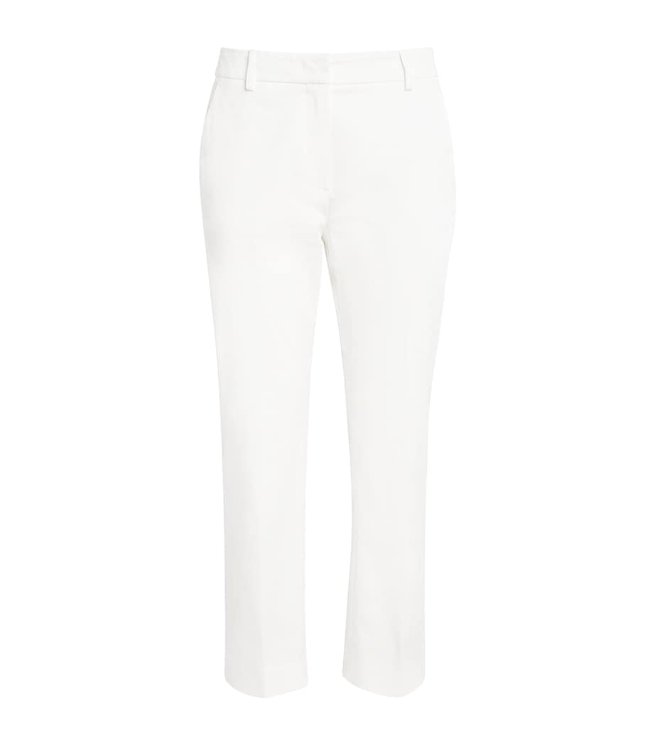 Canvas Straight-Fit Trousers WHITE Image 1