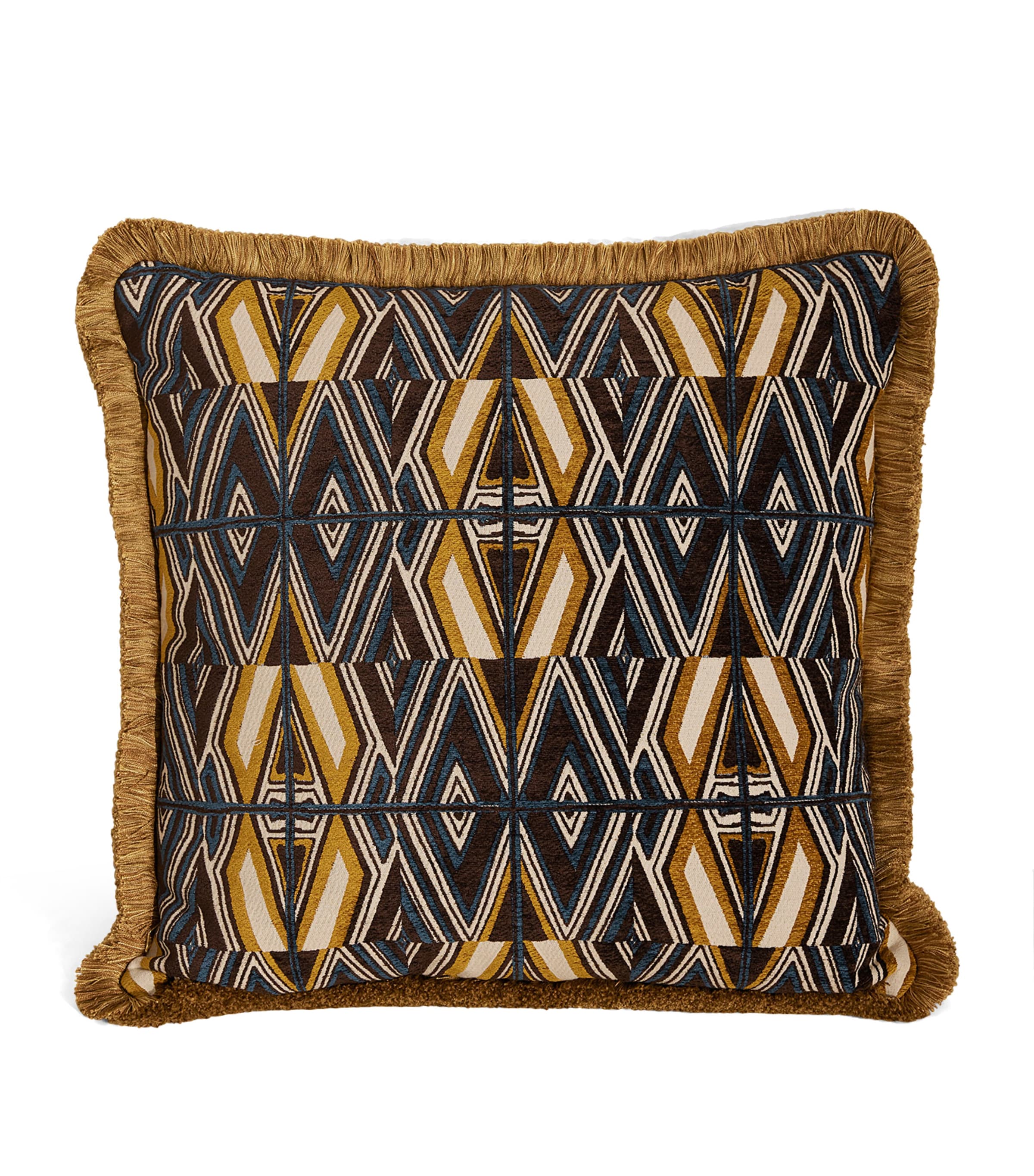 Soho Home Jacquard Aspen Square Cushion (50cm x 50cm) Yellow Image 1