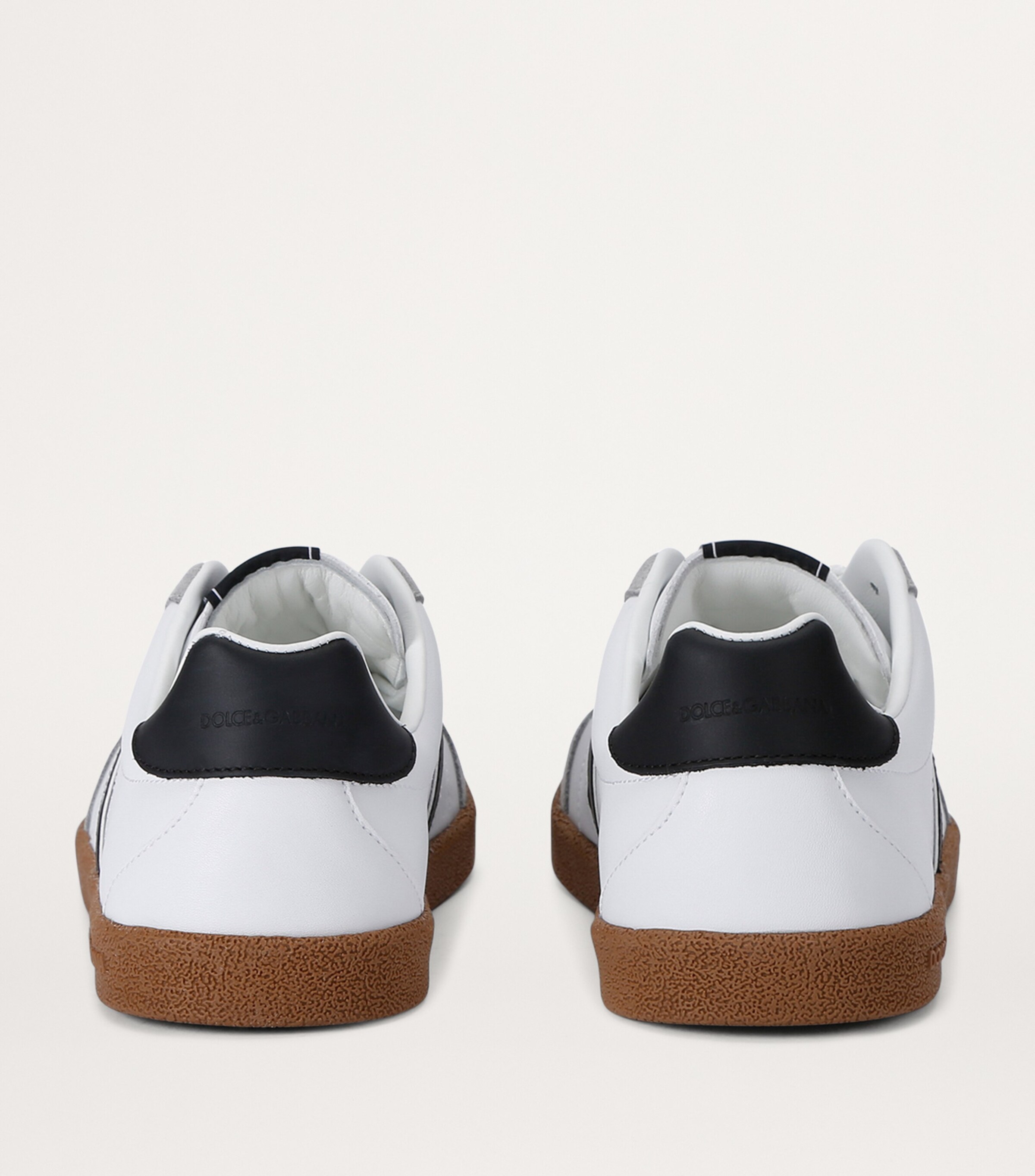 Dolce&Gabbana Kids Leather Low-Top Sneakers White/blk Image 2