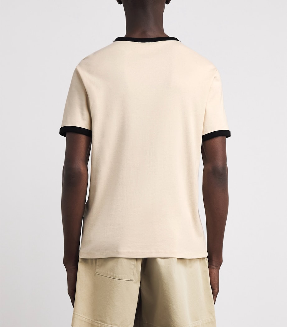Sandro Paris Mens Cotton Retro Logo T-Shirt Sand Image 5