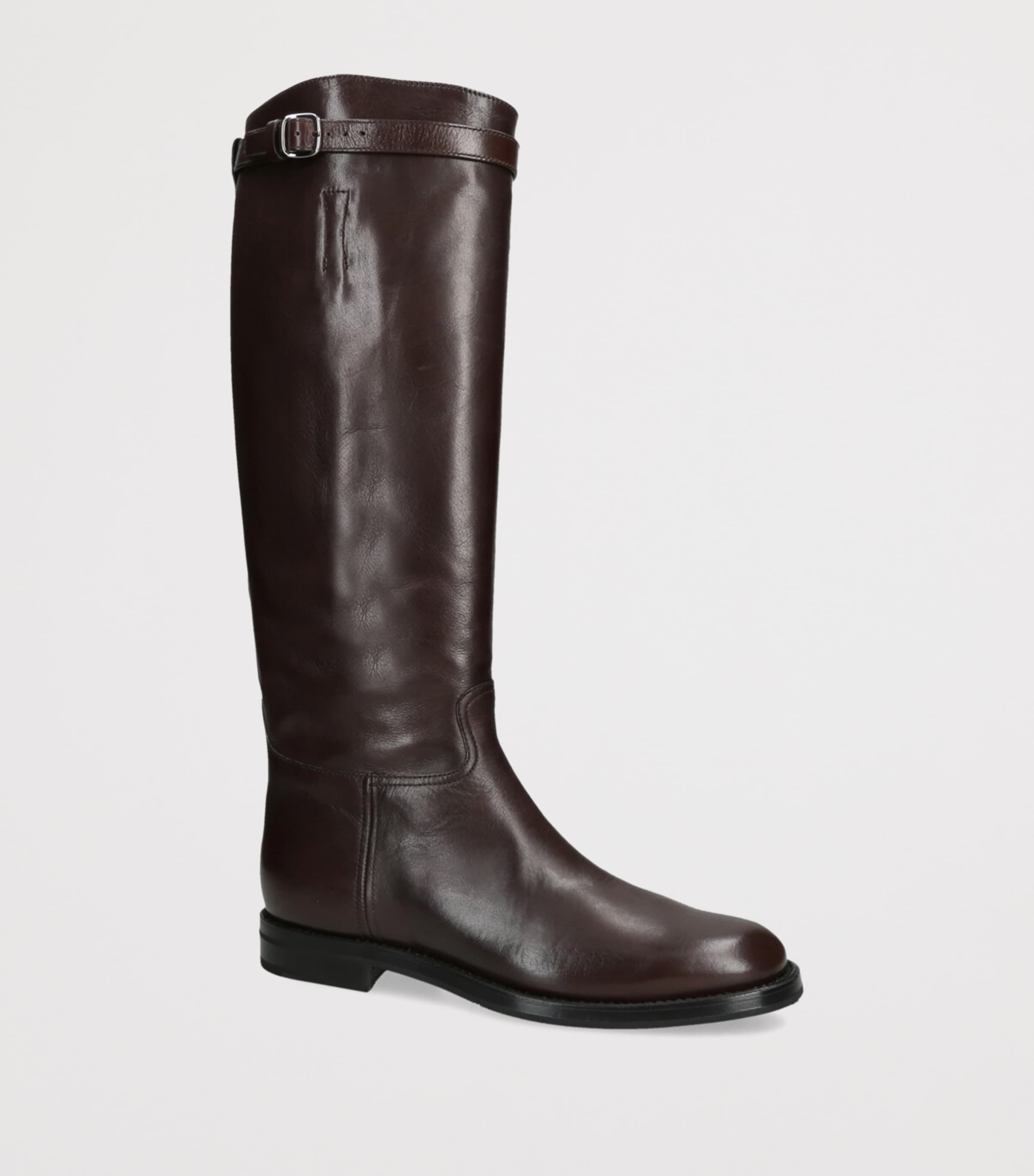 Leather Michelle Knee-High Boots DARK GREEN Image 2