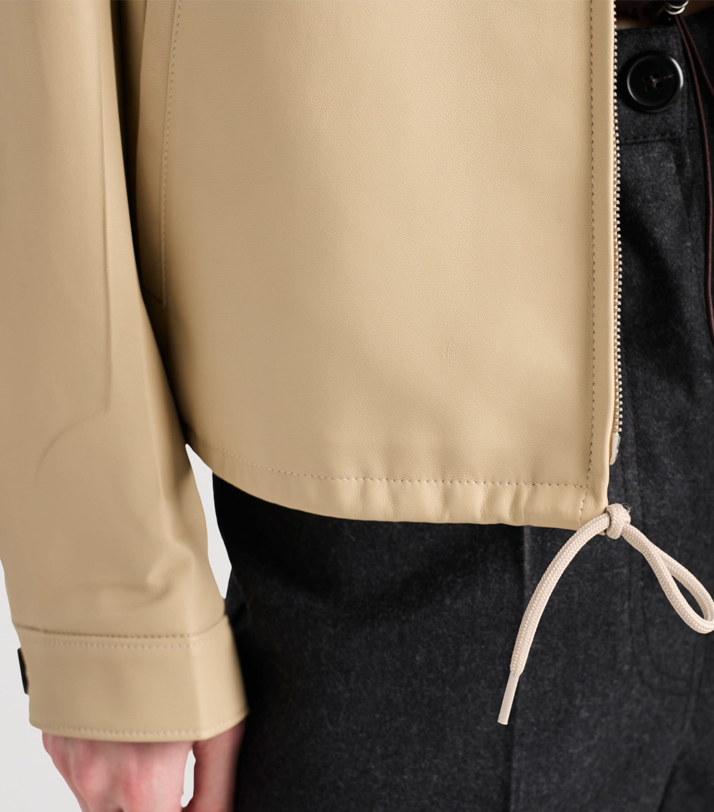 Zipped Leather Jacket F0036 Image 4