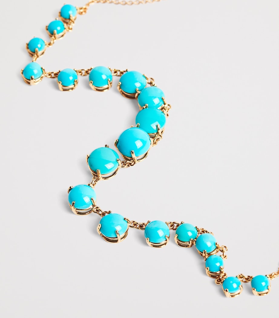 Yellow Gold and Turquoise Shaker Necklace YELLOW GOLD Image 4