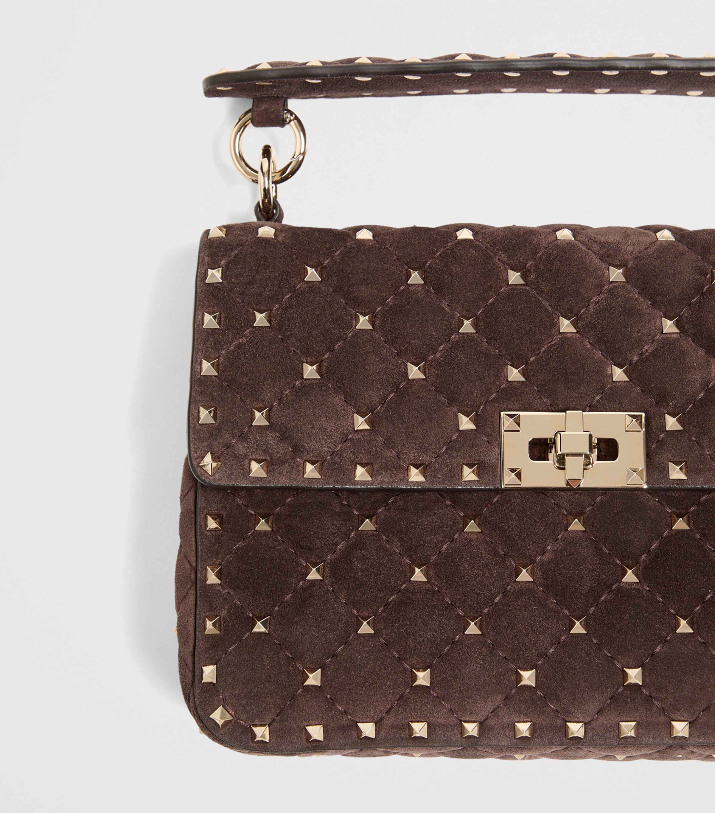 Valentino Garavani Medium Leather Rockstud Spike Top-Handle Bag Image 5
