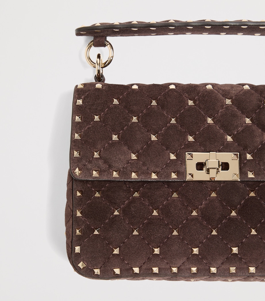 Valentino Garavani Medium Leather Rockstud Spike Top-Handle Bag Image 5