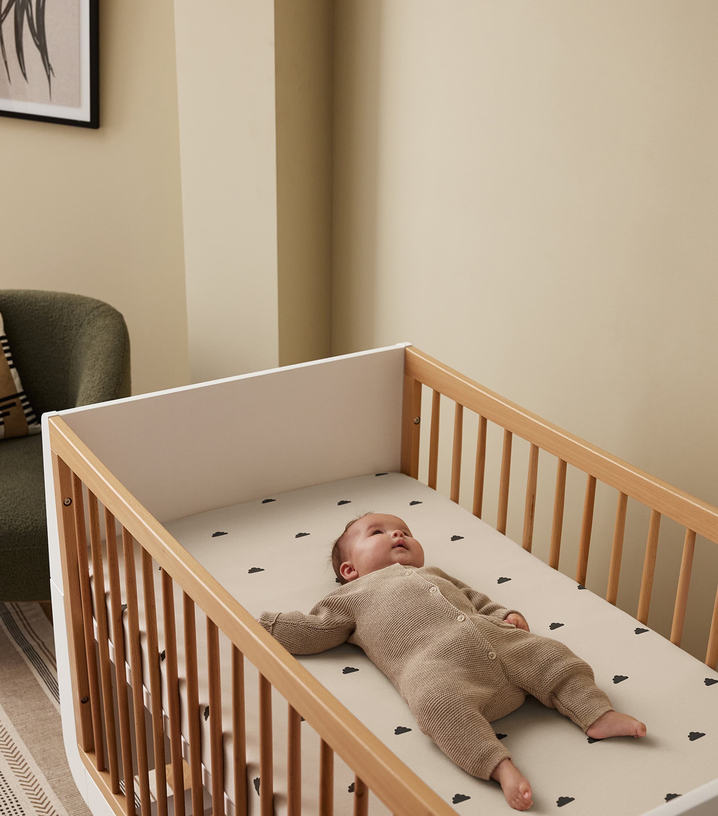 Cotton Cotbed Sheets (Pack of 2) SAND CLOUD Image 2