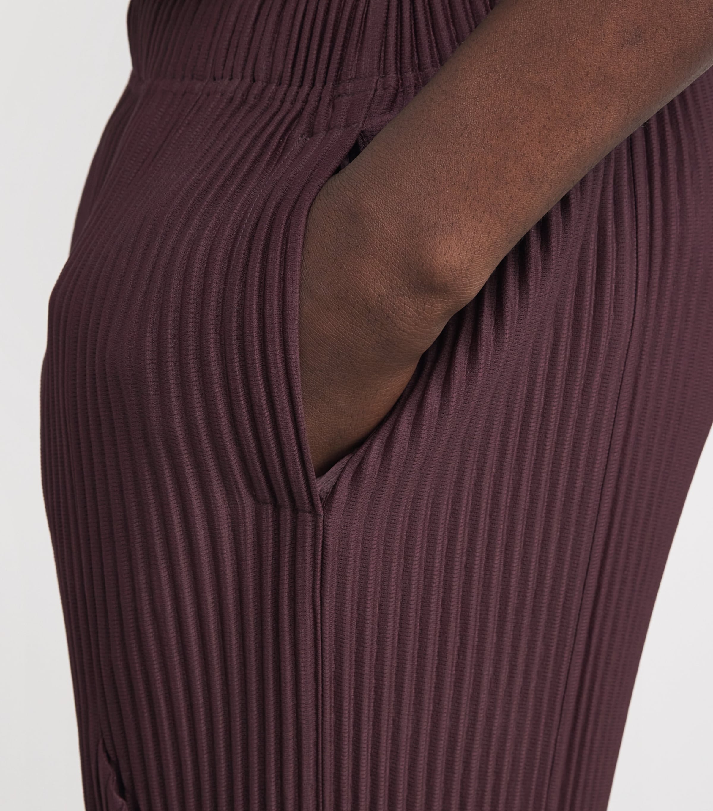 Pleated Quarry Trousers 86-WINE PURPLE Image 6