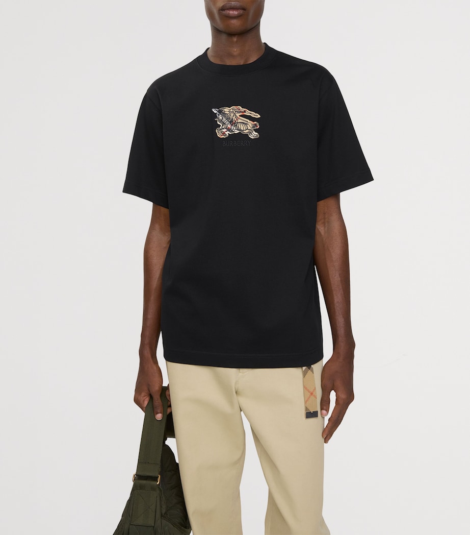 Cotton EDK Check T-Shirt BLACK Image 2