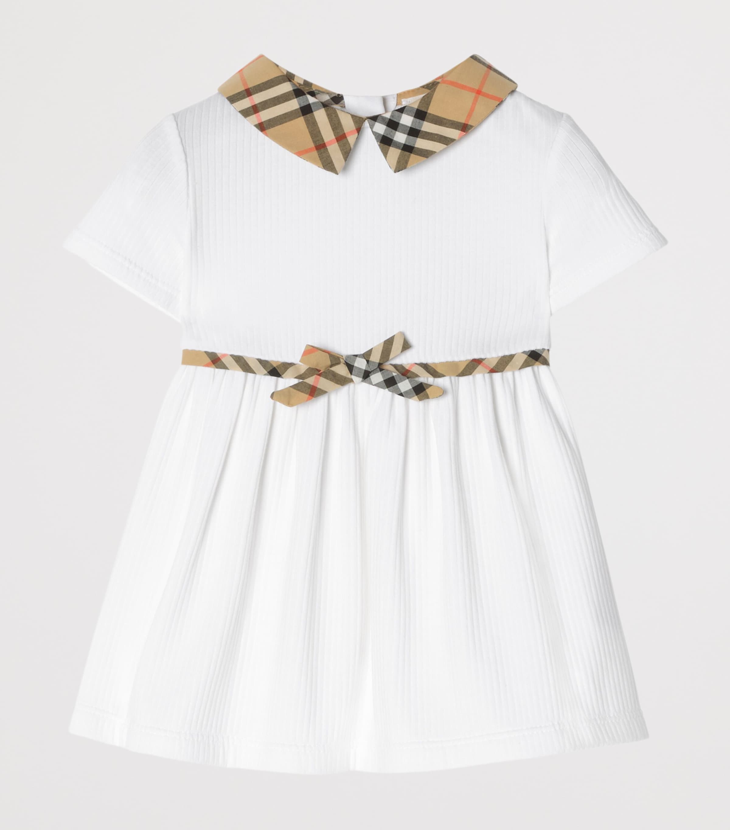Burberry Kids Collared Dress and Bloomers Set (1-18 Months) White Image 2
