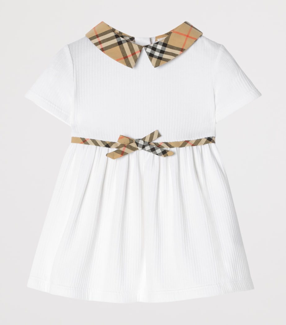 Burberry Kids Collared Dress and Bloomers Set (1-18 Months) White Image 2