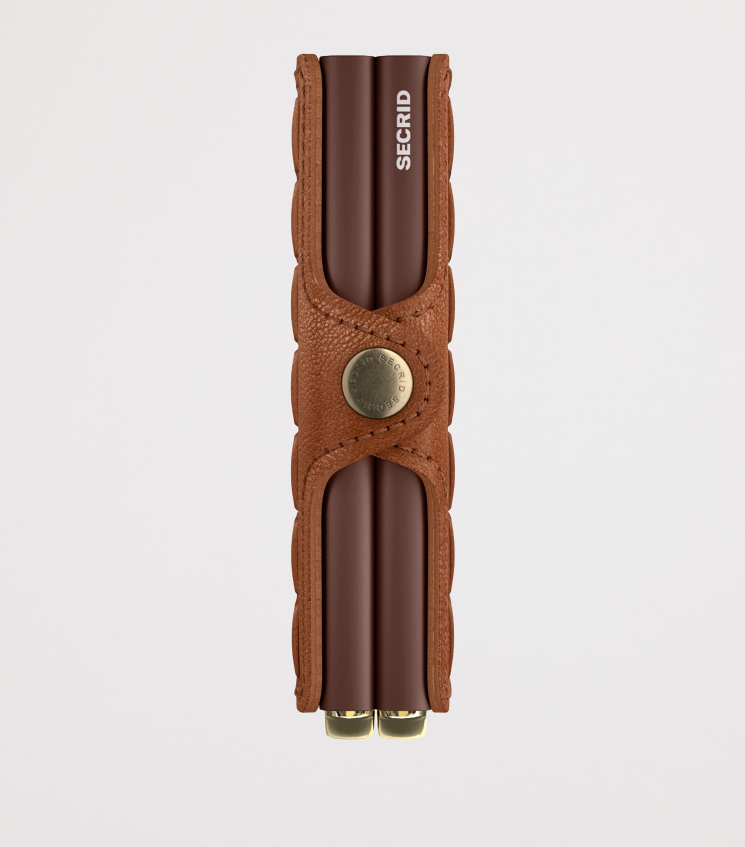 Embossed Leather Lines Twinwallet COGNAC Image 3