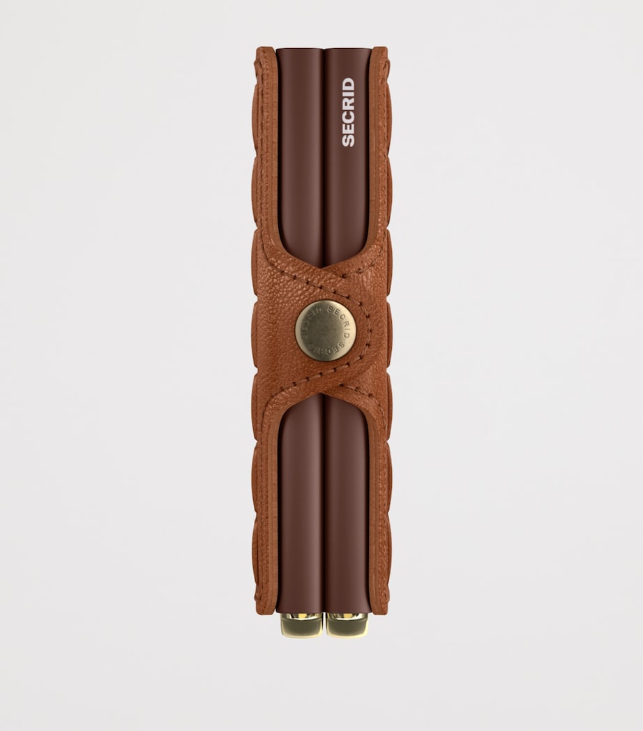 Embossed Leather Lines Twinwallet COGNAC Image 3